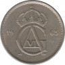 Аверс. Монета. Швеция. 50 эре 1963 год.