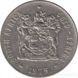 Монета. Южно-Африканская республика (ЮАР). 50 центов 1975 год.