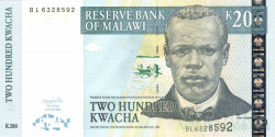Банкнота. Малави. 200 квачей 2004 год. Тип 55.