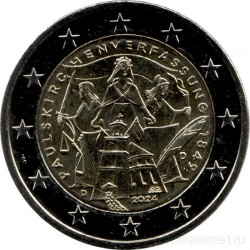 Монета. Германия. 2 евро 2024 год. 175 лет Конституции Паульскирхе (D).