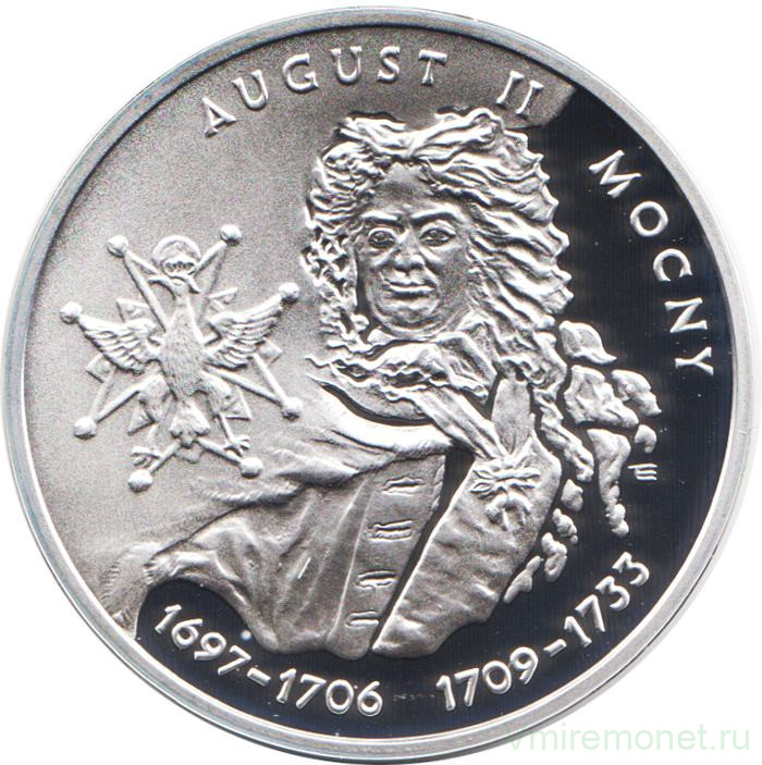 Монета. Польша. 10 злотых 2002 год. Август II Сильный.