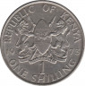 Монета. Кения. 1 шиллинг 1973 год. ав.