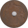 Монета. Французский Индокитай. 1 сантим 1911 год. рев.