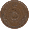 Монета. Афганистан. 5 пул 1937 (1316) год. рев.