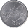 Монета. Бразилия. 10 крузейро 1965 год. ав.