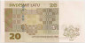 Банкнота. Латвия. 20 лат 2009 год. рев