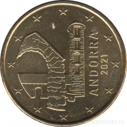 Монета. Андорра. 50 центов 2021 год.