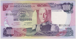 Банкнота. Ангола. 1000 эскудо 1972 год. Тип 103.