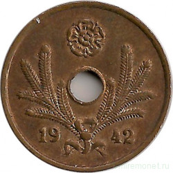 Монета. Финляндия. 10 пенни 1942 год.            