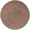 Монета. Аргентина. 1 сентаво 1884 год.