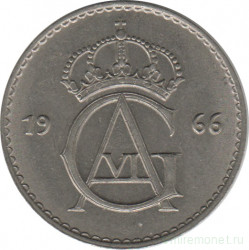 Монета. Швеция. 50 эре 1966 год. 