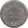 Монета. Швейцария. 20 раппенов 1927 год. рев.
