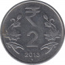 Монета. Индия. 2 рупии 2013 год. ав.