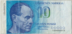 Банкнота. Финляндия. 10 марок 1986 год. Тип 113а (21).