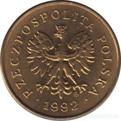 Монета. Польша. 2 гроша 1992 год.