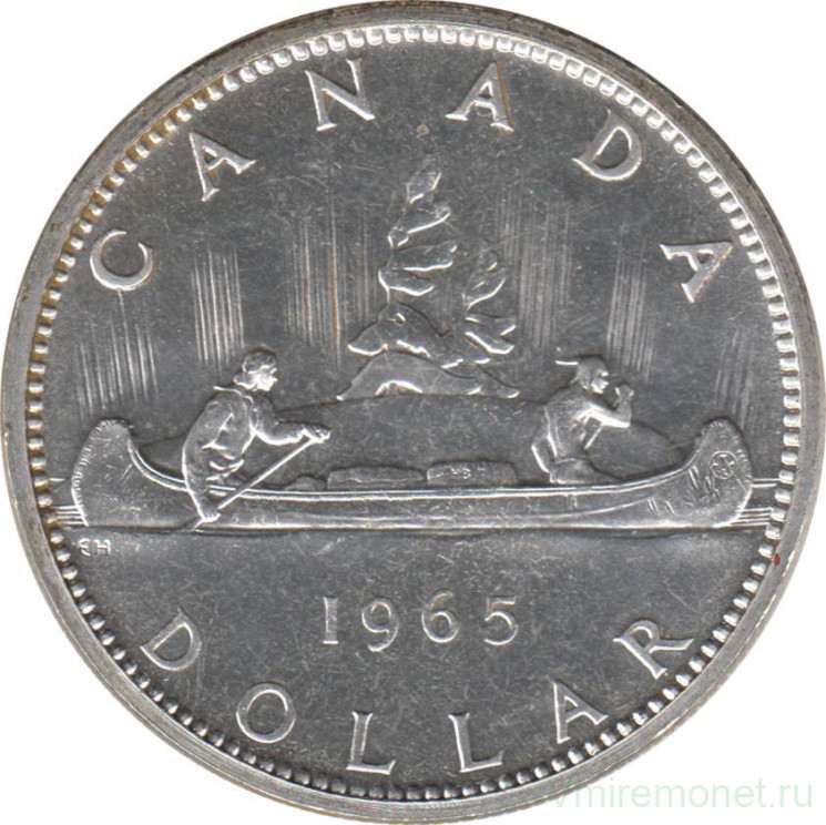 Монета. Канада. 1 доллар 1965 год.