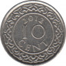 Монета. Суринам. 10 центов 2012 год. ав.