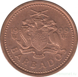 Монета. Барбадос. 1 цент 1999 год.