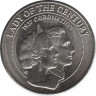 Монета. Тёркс и Кайкос. 5 крон 1997 год. 60 лет коронации Георга VI. ав.