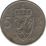  Монета. Норвегия. 5 крон 1966 год. ав.