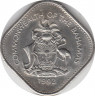 Монета. Багамские острова. 15 центов 1992 год. ав.