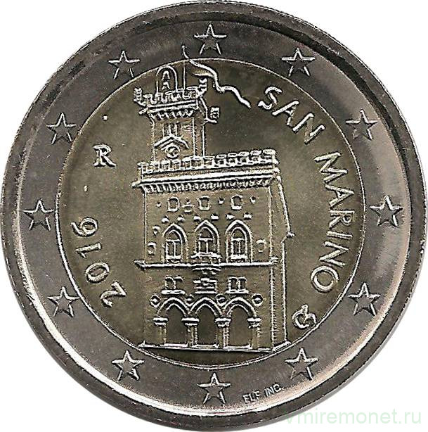 Монета. Сан-Марино. 2 евро 2016 год.