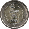 Аверс. Монета. Сан-Марино. 2 евро 2016 год.