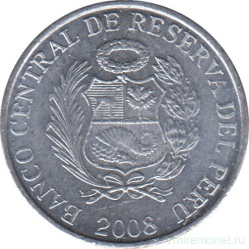 Монета. Перу. 1 сентимо 2008 год.