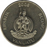 Монета. Вануату. 100 вату 2008 год.