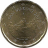 Аверс. Монета. Сан-Марино. 20 центов 2017 год.