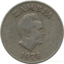 Монета. Замбия. 10 нгве 1978 год.