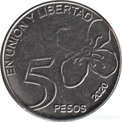 Монета. Аргентина. 5 песо 2020 год.