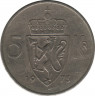  Монета. Норвегия. 5 крон 1973 год. ав.