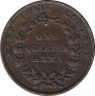 Монета. Британская Индия. Ост-Индская компания (1834 - 1858). 1/4 анны 1835 год. рев.