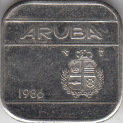 Монета. Аруба. 50 центов 1986 год.