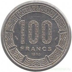 Монета. Камерун. 100 франков 1980 год.