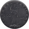 Монета. Ватикан. 100 лир 1963 год. ав.