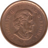 Монета. Канада. 1 цент 2003 год. Сталь покрытая медью. Новый тип. (P). рев.