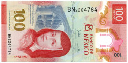 Банкнота. Мексика. 100 песо 2021 год. Тип W134 (3).