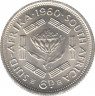 Монета. Южно-Африканская республика (ЮАР). 6 пенсов 1960 год. ав.