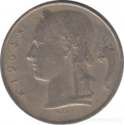 Монета. Бельгия. 5 франков 1963 год. BELGIE.