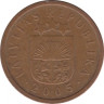 Монета. Латвия. 1 сантим 2005 год. ав.