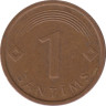 Монета. Латвия. 1 сантим 2005 год. рев.