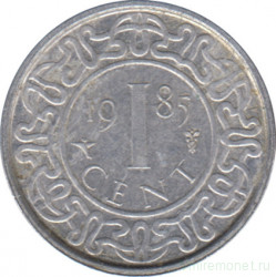 Монета. Суринам. 1 цент 1985 год.