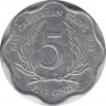 Монета. Восточные Карибские государства. 5 центов 1994 год. ав.