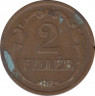 Монета. Венгрия. 2 филлера 1938 год. рев.