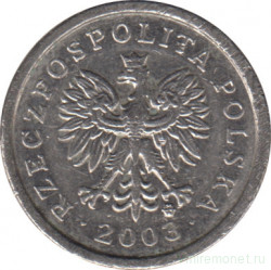 Монета. Польша. 10 грошей 2003 год.