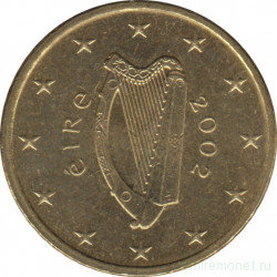 Монета. Ирландия. 50 центов 2002 год.