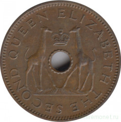 Монета. Родезия и Ньясаленд. 1/2 пенни 1958 год.