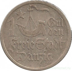 Монета. Польша. Данциг. 1 гульден 1923 год.
